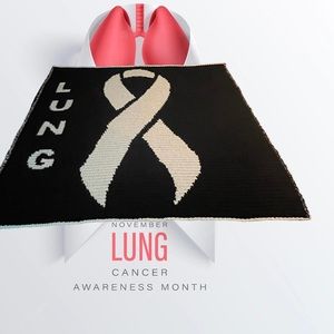 Twin size custom Lung Cancer blanket